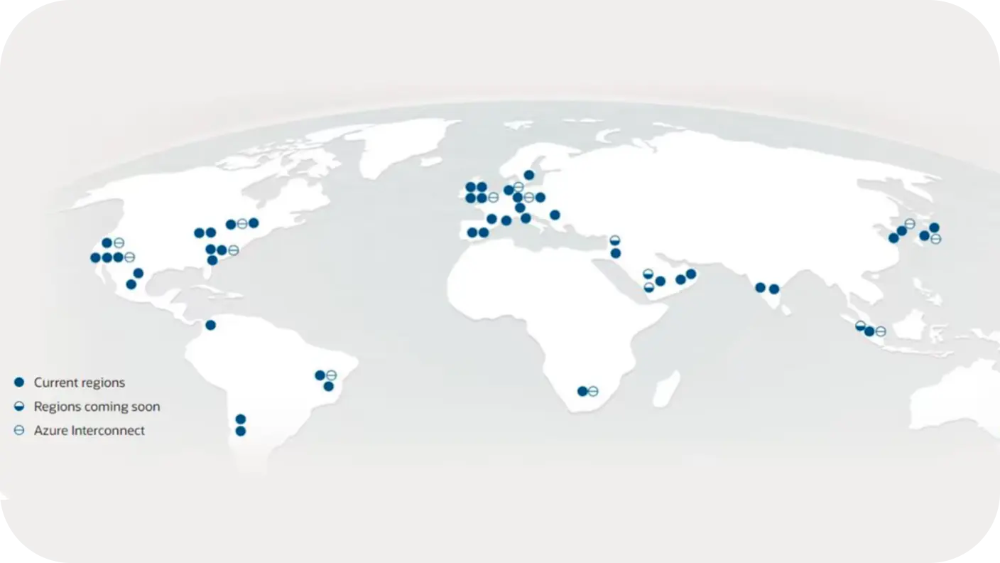 Softdrive's global presence powered by Oracle Cloud Infrastructure.